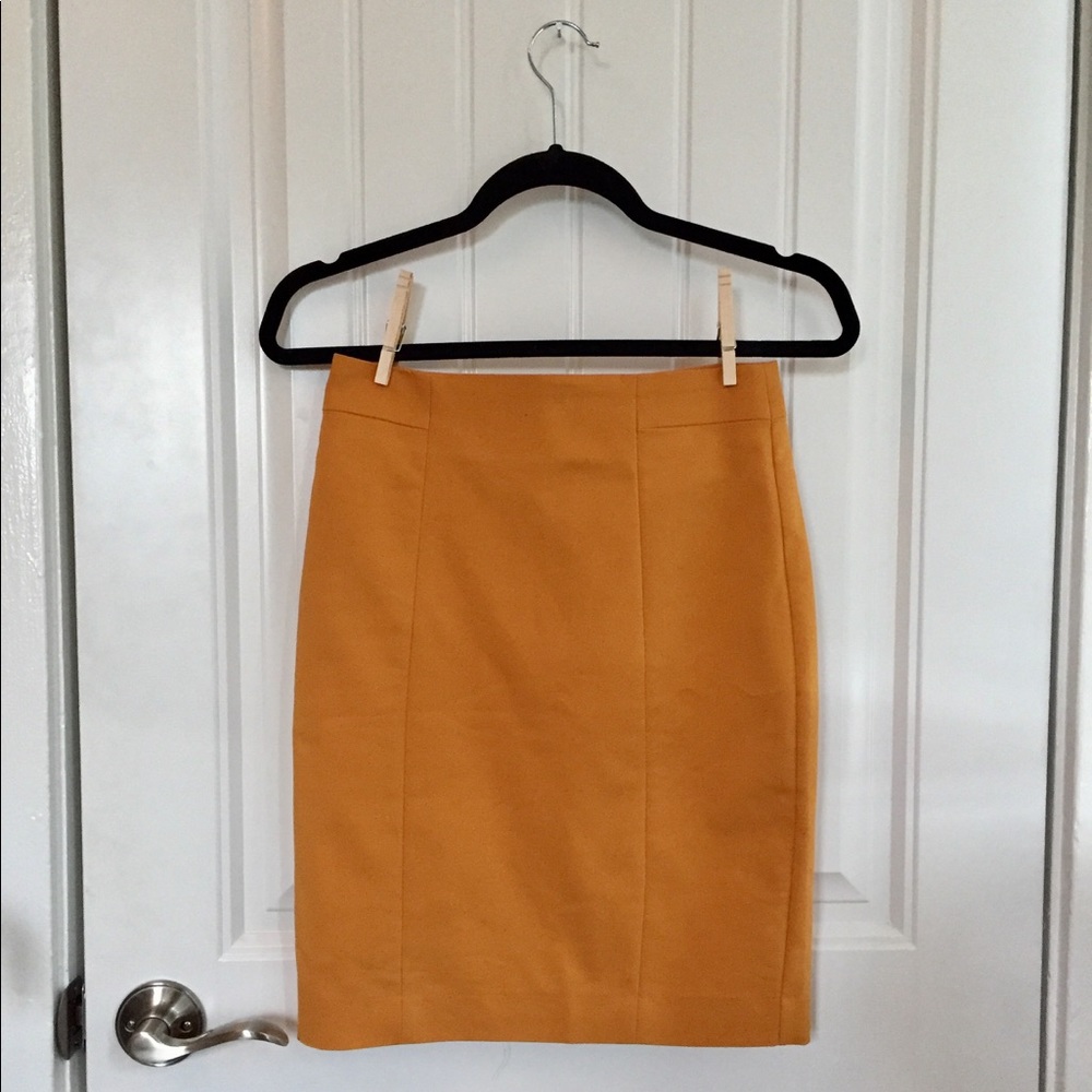 H&M Pencil Skirt Vibrant Mustard